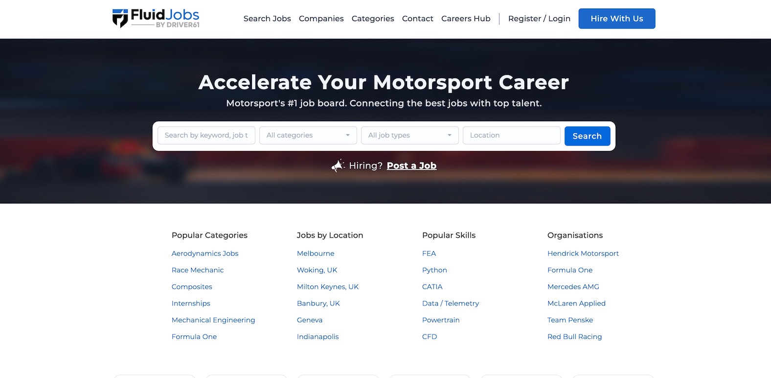 Motorsport Jobs by Driver61