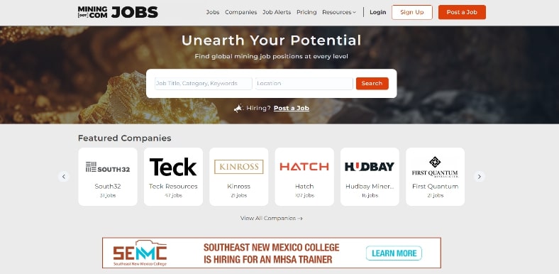 Mining.com's Job Board